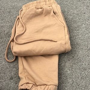Tan sweat pants